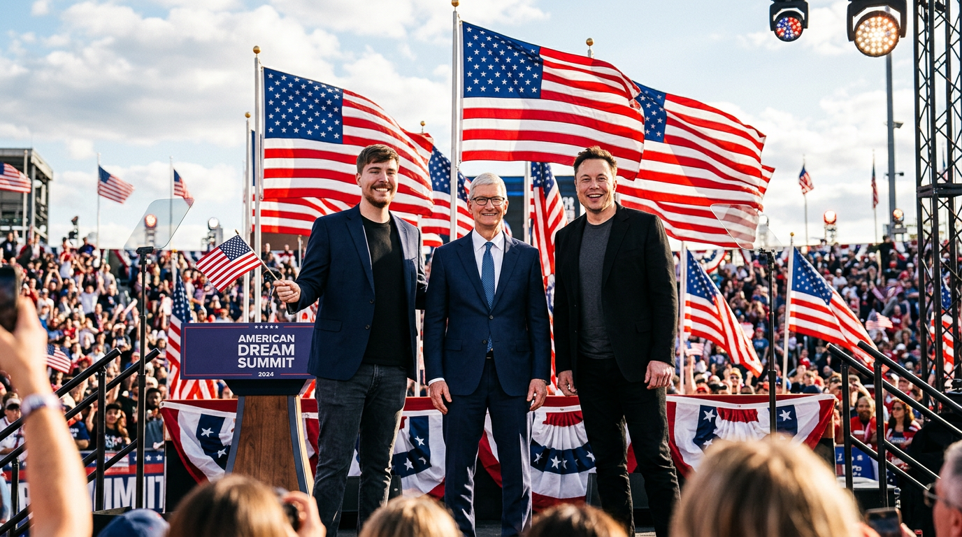 MrBeast, Tim Cook, and Elon Musk Celebrate America's 250th Birthday as Trump Warns of 'Communist Menace'