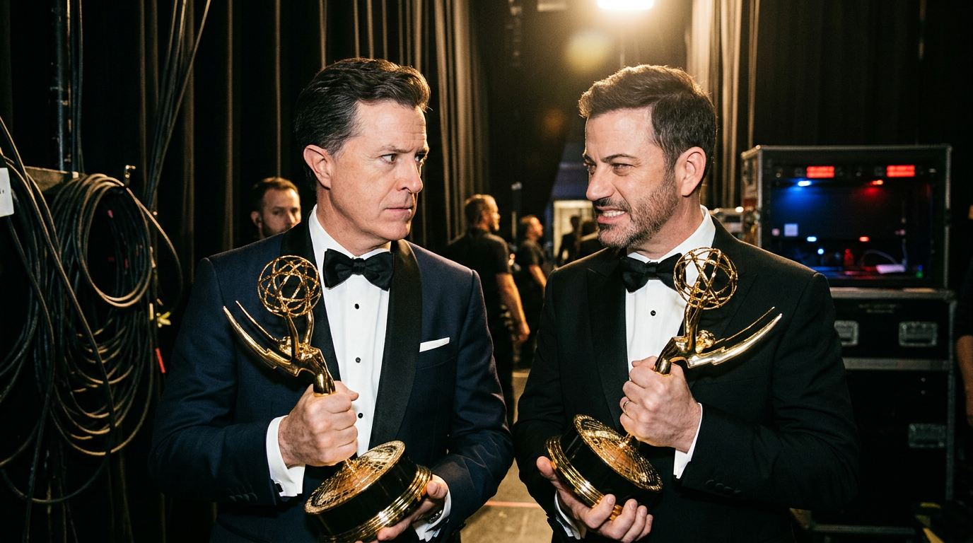Colbert and Kimmel Turn Trump Feuds into Emmy Gold