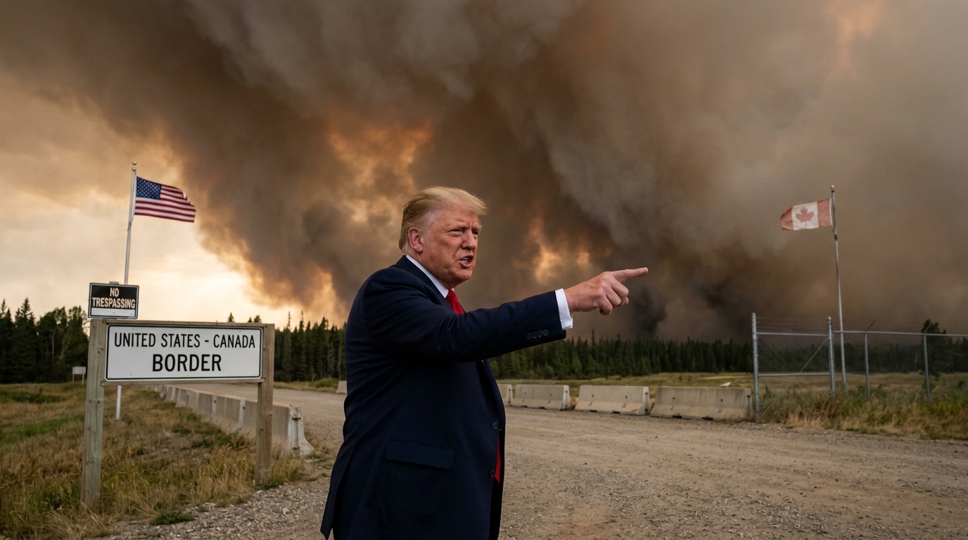 Trump Threatens Tariffs Over Canadian Wildfire Smoke: 'Filthy, Polluted' Air Invading the US