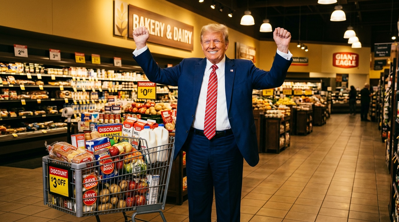Trump Cheers Giant Eagle's Price Cuts, Tells Other Grocers to Get on Board