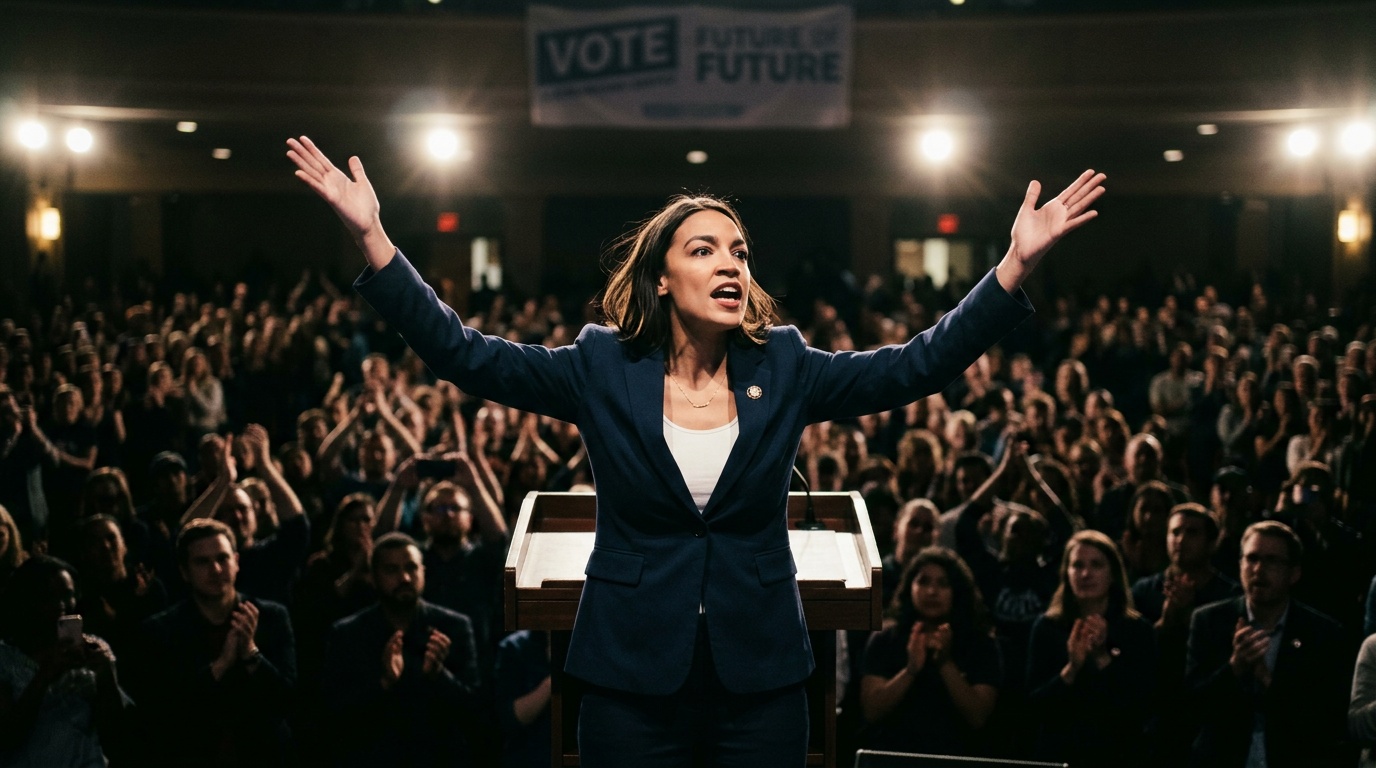 AOC Surges Past Newsom in 2028 Democratic Primary Odds on Polymarket
