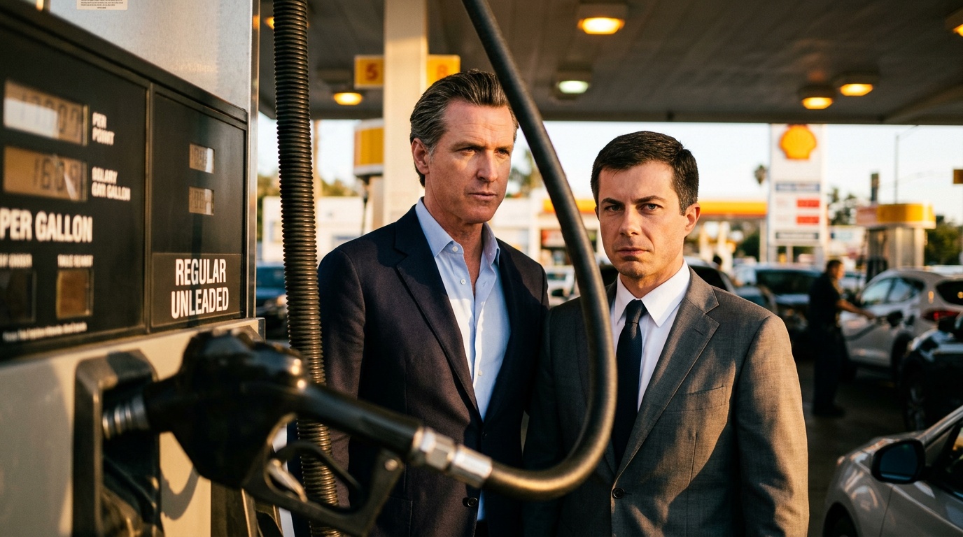 Newsom and Buttigieg Blast Trump Over Gas Prices as Analyst Flags $2.72 Diesel Surge